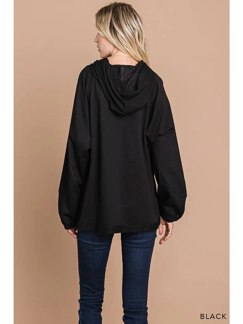 Casual Loungewear Cotton Poncho Hoodie