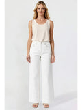 Missy Bella High Rise Wide Leg Jeans White