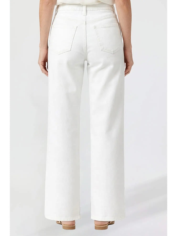 Missy Bella High Rise Wide Leg Jeans White